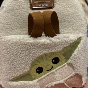 Star Wars Grugu Loungefly Cream and Brown Kids Backpack